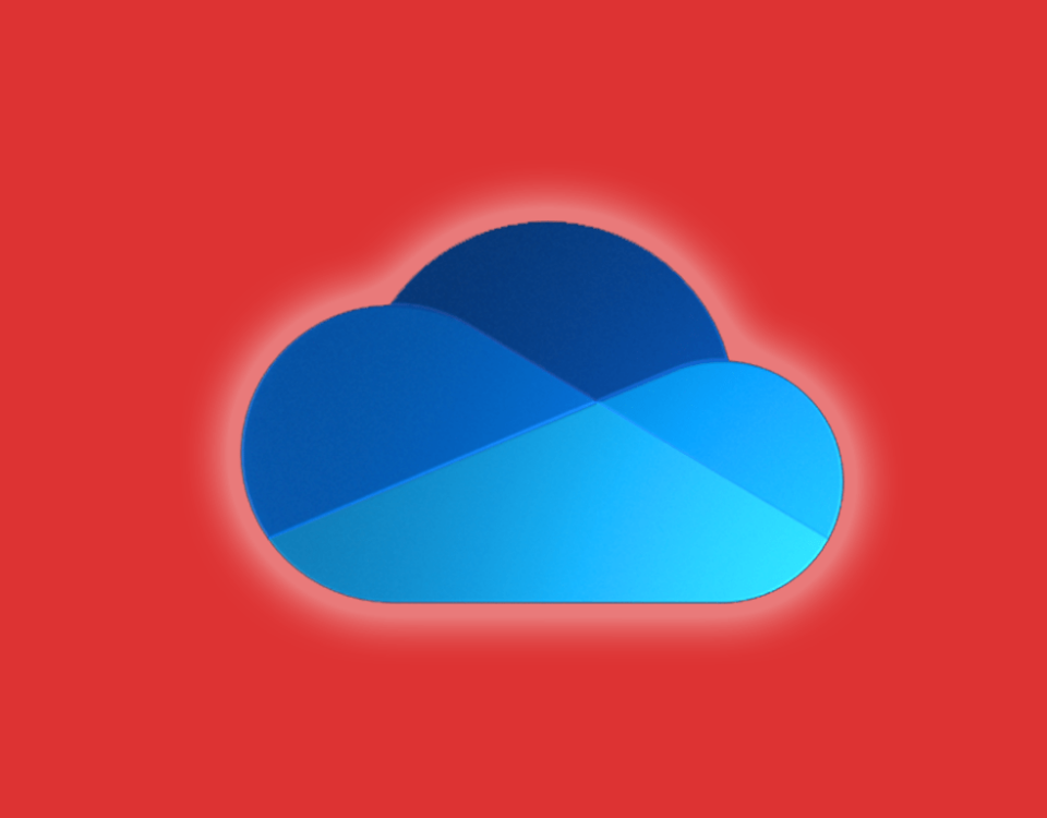 Microsoft onedrive icon on an orange background