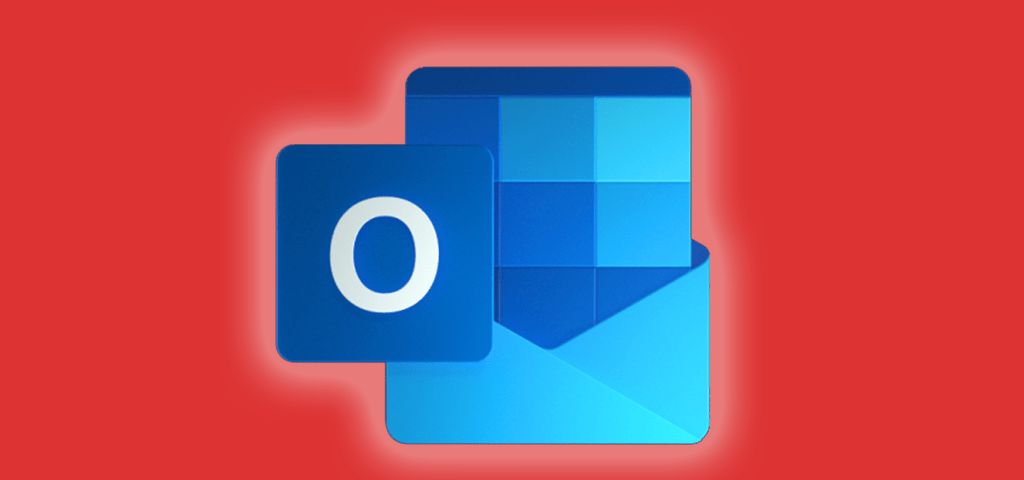 Microsoft outlook icon on an orange background