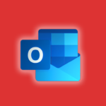 Microsoft outlook icon on an orange background