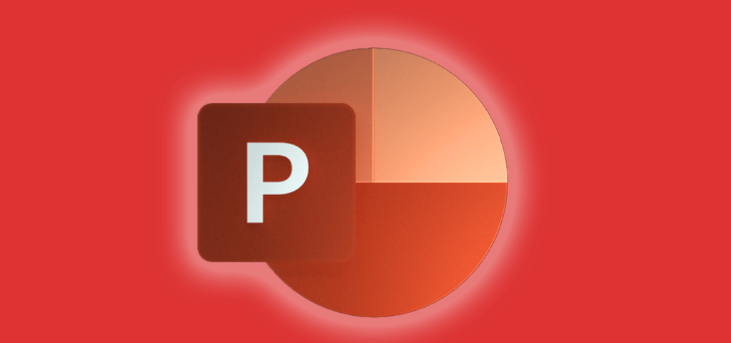 Microsoft Powerpoint icon on an orange background