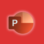 Microsoft Powerpoint icon on an orange background